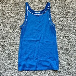 LOFT Outlet Scallop Trip Tank Top